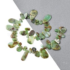 Натуральные хризопразные бисерные пряди G-F645-16-01