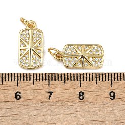 Messing micro pave klar zirkonia charme&nbsp;LS-ZIRC-L076-055G-1