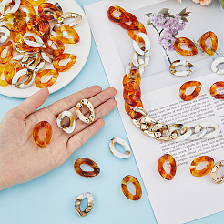 120 шт. 3 стильных акриловых и УФ-покрытых пластиковых соединительных колец из АБС-пластика OACR-FH0001-047