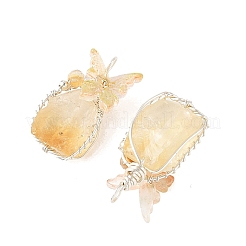 Pendentifs en citrine naturelle chauffée&nbsp;PALLOY-TA00436