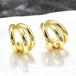 Серьги-кольца из латуни EJEW-A056-09G