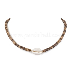Летние натуральные ожерелья из ракушек и кокоса heishi NJEW-JN05177