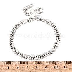 Браслеты-цепочки из нержавеющей стали 304 со стразами&nbsp;BJEW-P376-01P