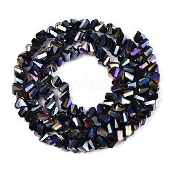 Гальванические непрозрачные стеклянные бусины&nbsp;GLAA-N022-4mm-01