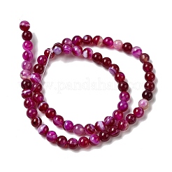 Натуральные полосатые агатовые бусы G-I392-A01-6mm-01