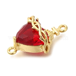 Messing Feuerstein Zirkonia Heiliges Herz Jesu Verbindungsstück Charms&nbsp;X-KK-R002-27G-02