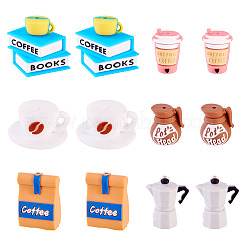 12шт 6 стиля силиконовые бусины на кофейную тематику&nbsp;SIL-TA0002-88