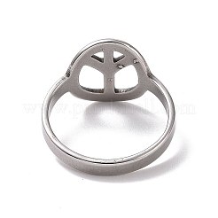 Кольцо-знак мира из нержавеющей стали 201&nbsp;RJEW-J051-43P