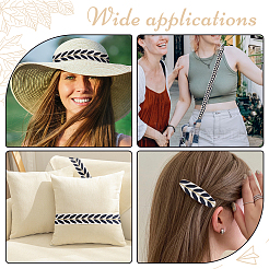 3 ярд полиэстеровых жаккардовых лент с листочками&nbsp;SRIB-WH20020-020C