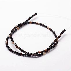 Натуральный черный агат бисер нитей G-N0184-02-2mm