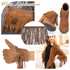 2 м отделка бахромой из искусственной кожи и замши&nbsp;DIY-HS0002-24C