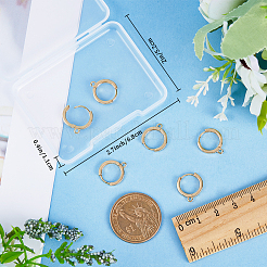 6 пара латунных сережек-колец с покрытием KK-CN0002-44