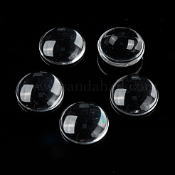 Прозрачные стеклянные кабошоны GGLA-R026-15mm