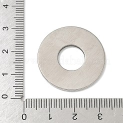 304ステンレスペンダント  ヘブライ語の祈りのチャームが付いたフラットラウンド  ステンレス鋼色  28x2mm  穴：11mm&nbsp;STAS-F326-06P