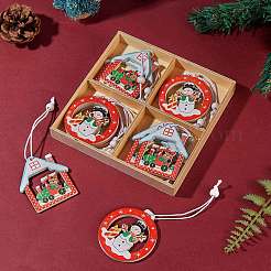 Ensemble d'ornements en bois de noël&nbsp;JX057A
