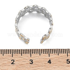Offene Manschettenringe aus Edelstahl 304&nbsp;RJEW-F202-01C-GP