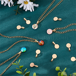 100 шт. тибетский стиль сплав клей на плоской подложке подвеска дужка FIND-DC0002-16