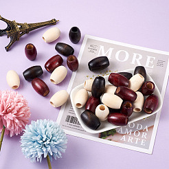 60шт 3 цвета деревянные бусины WOOD-CD0001-12