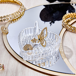 Стеклянная подставка для колец в форме сердца&nbsp;ODIS-WH20008-10A