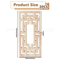 Полая резиновая аппликация с резным деревом&nbsp;AJEW-WH0609-130