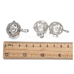 Латунный горный хрусталь полый круглый с сердечными подвесками KK-E662-13P-NR