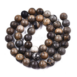 Натуральные дендритные нити из бисера яшмы G-S186-8mm