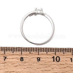 Verstellbare offene Manschettenringe aus Messing mit Mikropavé und Zirkonia&nbsp;CU-CBABA66-05P