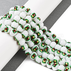 Печать стеклянных бусин для ожерелья изготовление браслетов&nbsp;GLAA-B020-02A-02