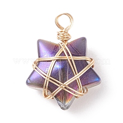 Обернутые проволокой гальванические стеклянные подвески&nbsp;PALLOY-JF01649-01