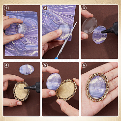 10 шт. винтажная тибетская брошь из сплава кабошон безель оправа&nbsp;FIND-PH0027-80