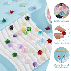 200шт 20 цвета стеклянные градиентные колпачки для бусин&nbsp;GLAA-HS0001-03