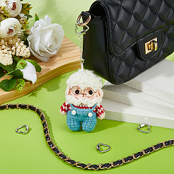 4 шт. латунные подвески-замки с винтовым карабином&nbsp;KK-DC0004-90