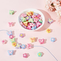 48шт 12 стиля покрытия акриловых бусин OACR-AR0001-27