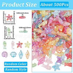 500 Stück transparente Acrylperlen&nbsp;OACR-SP0002-28