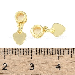 真鍮チャーム  鉛フリー＆カドミウムフリー  18KGP本金メッキ  ハート  13.5mm  ペンダント：6x5.5x1mm  穴：2.5mm&nbsp;KK-A226-06F-G