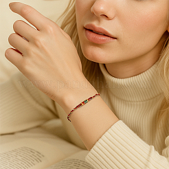 8шт плетеные браслеты из хлопчатобумажной нити двух цветов&nbsp;BJEW-GO0002-03