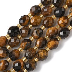 Природных тигровый глаз бисер нитей G-F809-A17-01