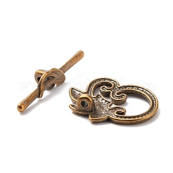 Blatt tibetischen Stil Knebelverschlüsse&nbsp;LS-MLF0676Y-NF