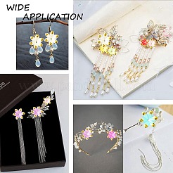 100шт акриловые колпачки для бусин. цветок&nbsp;OACR-CJ0001-91C