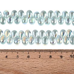 Galvanisieren transparente Glasperlen Stränge&nbsp;EGLA-N057-01A-02