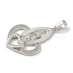 Латунные микро проложить кубического циркония подвески KK-I714-03P