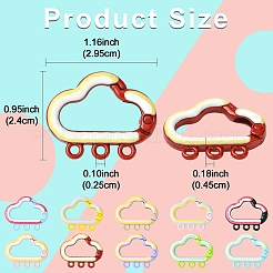 10 шт. окрашенные распылением кольца пружинных ворот из сплава&nbsp;FIND-YW0009-45