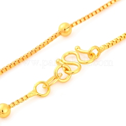 Ожерелья-цепочки из латуни с круглыми бусинами для женщин&nbsp;NJEW-G140-09G