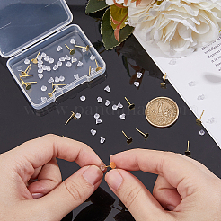 20 шт. 925 плоские серьги-гвоздики из стерлингового серебра&nbsp;STER-DC0001-63A