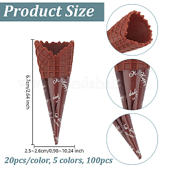 100 шт. 5-цветный ПВХ пластиковый имитационный леденец&nbsp;AJEW-OC0015-15