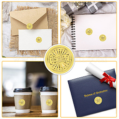 Наклейки с изображением бумаги из золотой фольги STIC-WH0030-003