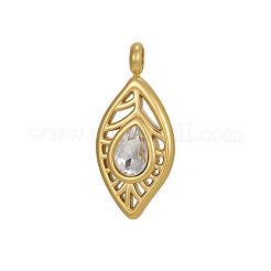 Anhänger aus 304 Edelstahl mit Pavé-Fassung und Zirkonia&nbsp;CU-OY001-37G