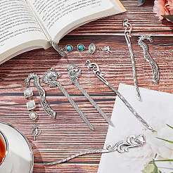 10 шт. 5 стиля лиса лебедь павлин тибетский стиль сплав закладки FIND-SC0009-01