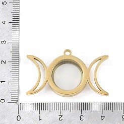 Placcatura ionica (ip) 304 ciondolo medaglione in acciaio inossidabile&nbsp;STAS-S132-14G-01