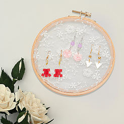 Держатель-органайзер для сережек с кружевными дисками DIY-WH0410-83B